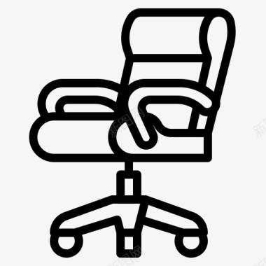 办公椅家具工作图标