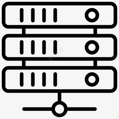 服务器网络连接数据存储数据中心图标