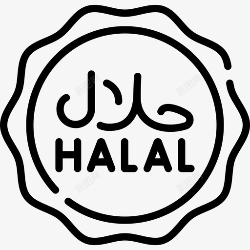 HalalEidAlAdha6线性svg_新图网 https://ixintu.com Halal Eid Al Adha 线性