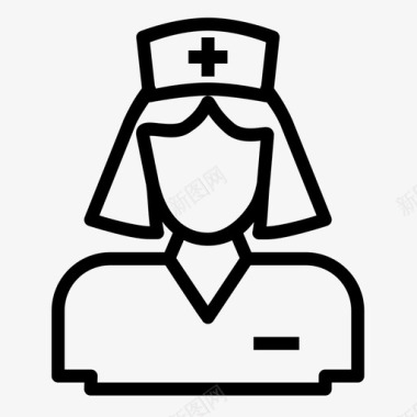 护士女护士保健图标