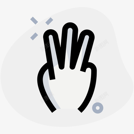 三个手指7票圆形svg_新图网 https://ixintu.com 三个 手指 圆形