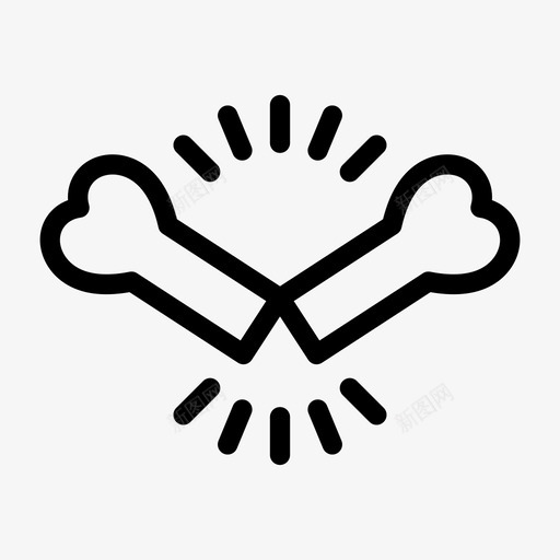 断骨骨折受伤svg_新图网 https://ixintu.com 断骨 骨折 受伤 疼痛 医疗 健康 线雕文