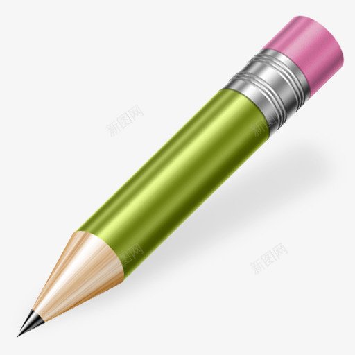 3D绿色铅笔图标天天向上png_新图网 https://ixintu.com 3D 绿色 铅笔 图标 天天向上