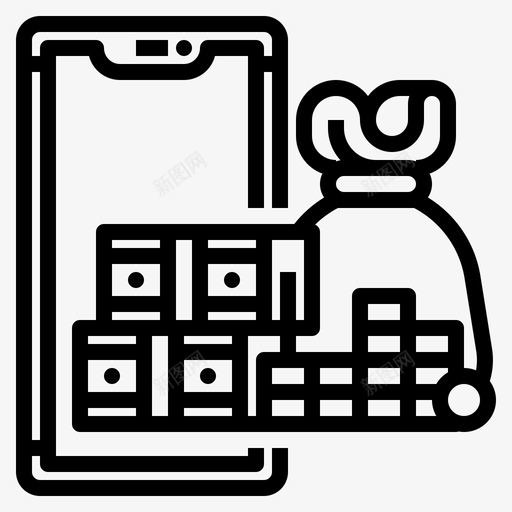钱袋fintecth6轮廓svg_新图网 https://ixintu.com 钱袋 fintecth 轮廓