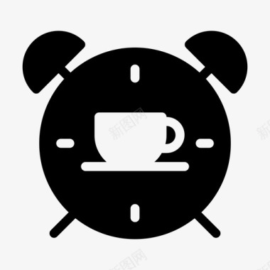 闹钟茶闹钟咖啡图标