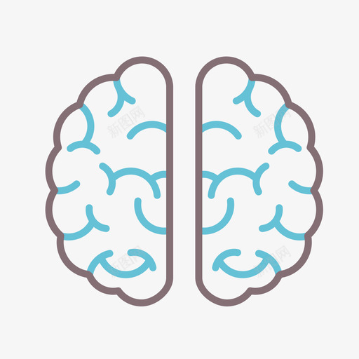 大脑解剖学12线性颜色svg_新图网 https://ixintu.com 大脑 解剖学 线性 颜色
