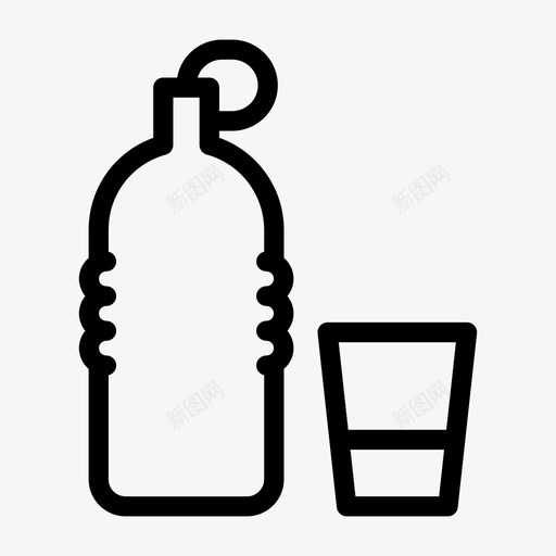 瓶子玻璃水饮料svg_新图网 https://ixintu.com 瓶子 玻璃 饮料 果汁 医疗保健 字形