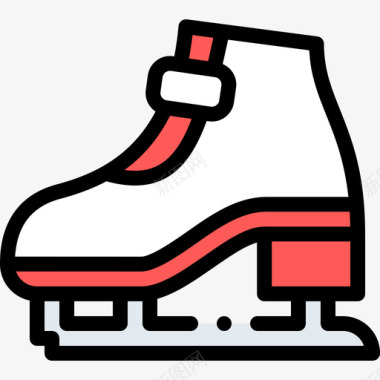 溜冰鞋加拿大25线性颜色图标