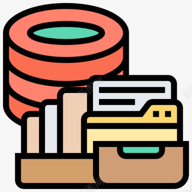 文件存储数据库管理19线性颜色图标