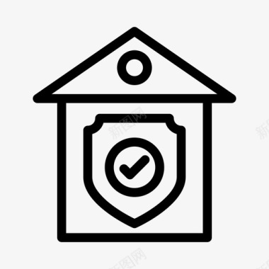 房屋保护建筑家庭图标