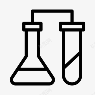 烧瓶烧杯实验实验室图标