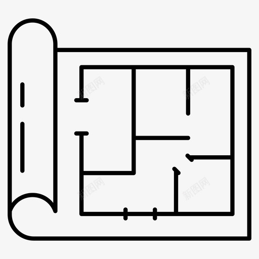 蓝图建筑草图施工图svg_新图网 https://ixintu.com 建筑 施工图 蓝图 草图 房屋建筑 房屋 规划 室内 矢量 矢量图 图标