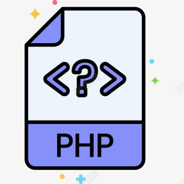Php代码计算机编程线性颜色图标