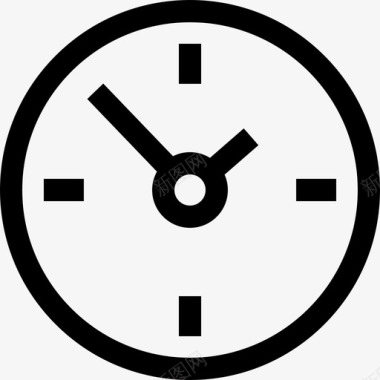 时钟速度表和时间10线性图标