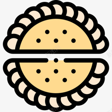 切布雷克面包7线性颜色图标
