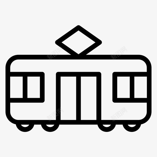 有轨电车公共交通旅行svg_新图网 https://ixintu.com 车辆 有轨 电车 公共 交通 旅行 25个 线路 图标