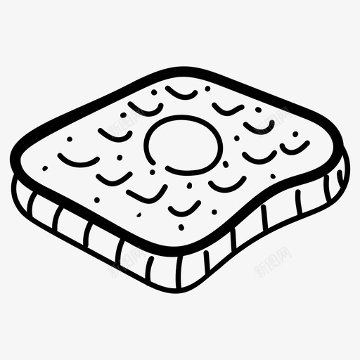 手绘吐司面包早餐svg_新图网 https://ixintu.com 手绘 吐司 面包 早餐 三明治 切片 食物 饮料 图标