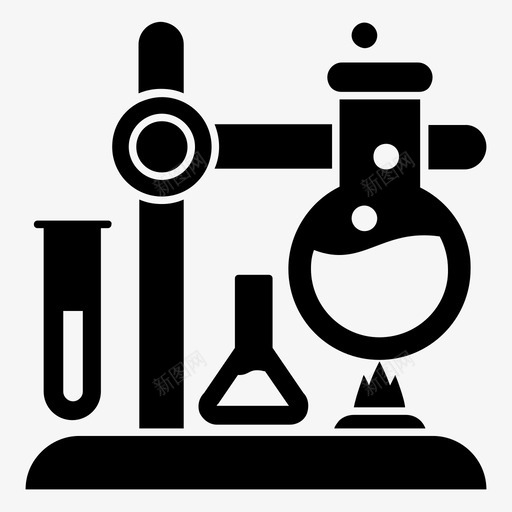 实验室化学实验化学反应svg_新图网 https://ixintu.com 实验室 测试 化学实验 化学反应 化学 仪器 教育 科学 字形 图标