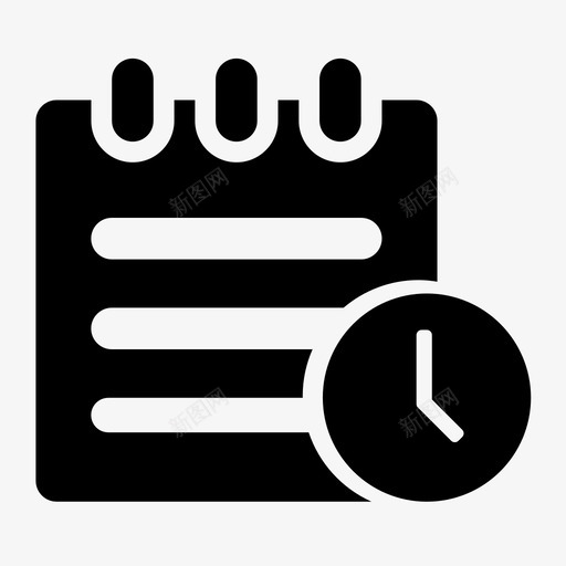 实时新闻svg_新图网 https://ixintu.com 实时 新闻 填充 单色 商务