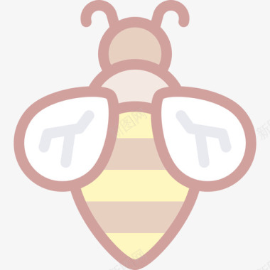 蜜蜂自然136线性颜色图标