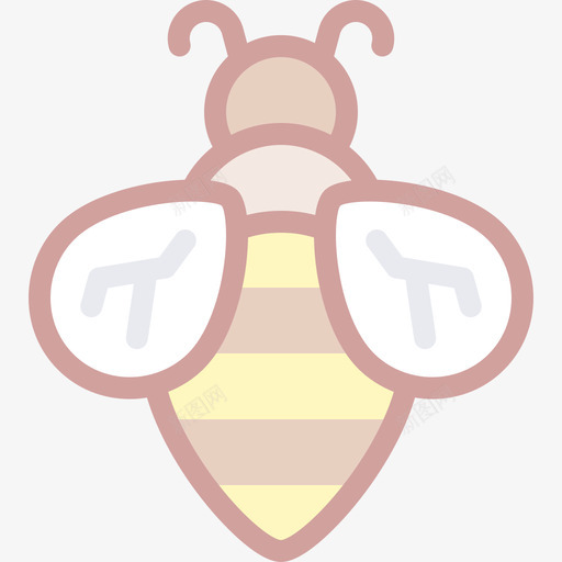 蜜蜂自然136线性颜色svg_新图网 https://ixintu.com 蜜蜂 自然 线性 颜色