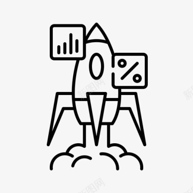 创业火箭搜索引擎优化和网络图标