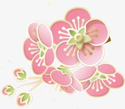 中国春节传统中国风梅花涂设计素材
