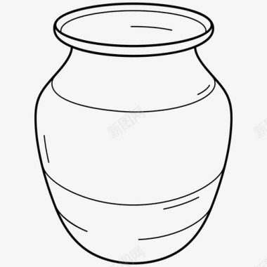 粘土水壶炊具陶器图标