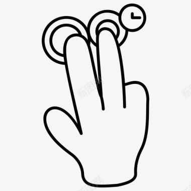 手指触摸手指轻触手势控制图标