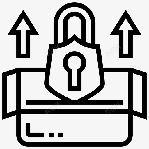 保护锁包装svg_新图网 https://ixintu.com 保护 包装 隐私 安全 输送 000007