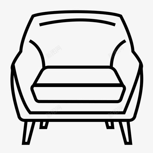 扶手椅家具休息室svg_新图网 https://ixintu.com 扶手 家具 休息室 躺椅