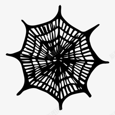 蜘蛛网涂鸦蜘蛛图标