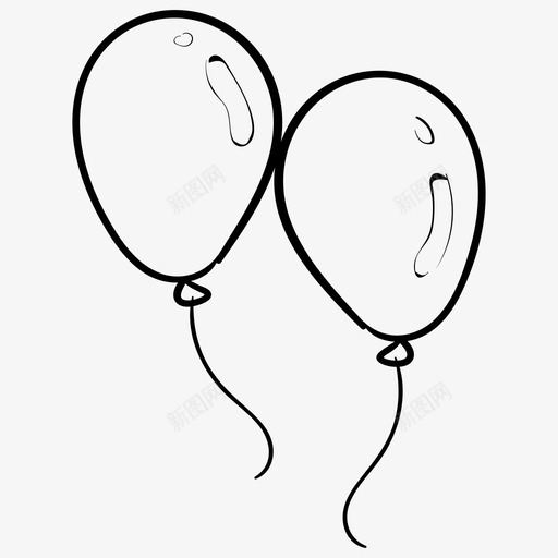 派对气球生日气球充气气球svg_新图网 https://ixintu.com 派对 气球 生日 充气 装饰 圣诞 快乐 假期 向量 图标