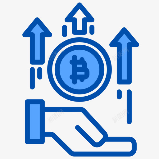 增长比特币161蓝色svg_新图网 https://ixintu.com 增长 比特 蓝色