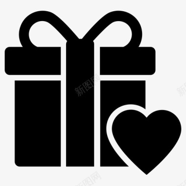 礼物礼品盒爱情礼物图标