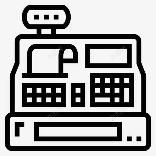 收银机货币132直系svg_新图网 https://ixintu.com 收银机 货币 直系