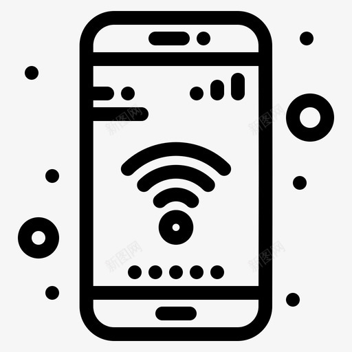 应用程序手机wifisvg_新图网 https://ixintu.com 应用程序 手机 wifi android 粗体 线条