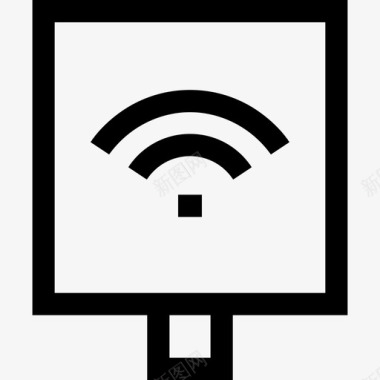 Wifi信号和禁令9线性图标