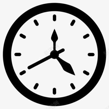 时钟计时器酒店服务字形矢量图标集图标