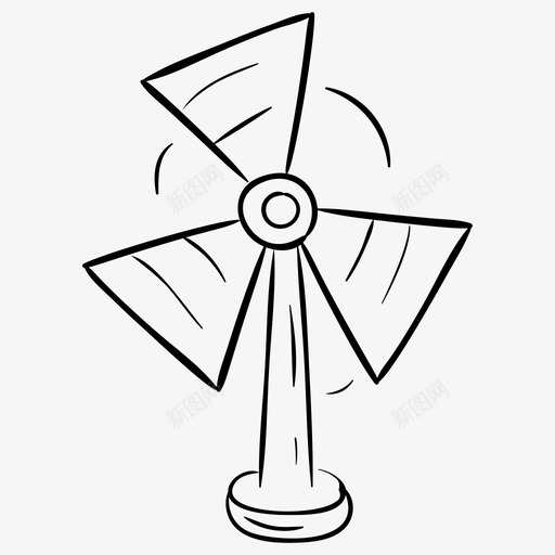 风能风力发电机风力发电svg_新图网 https://ixintu.com 风力 风能 发电机 发电 涡轮机 风车 一组 自然 生态 轮廓 矢量