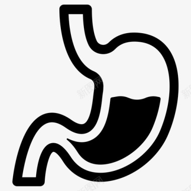 胃腹部消化图标