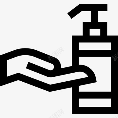 手洗健康99线性图标