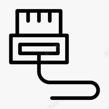 usb线电缆连接图标