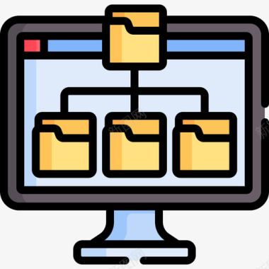 文件夹网页托管93线颜色图标