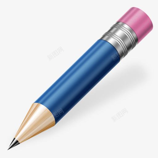 3D蓝色铅笔图标T图标png_新图网 https://ixintu.com 图标 3D 蓝色 铅笔