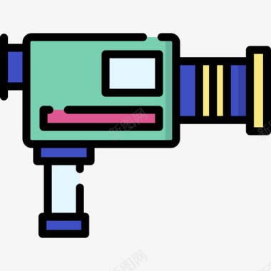 摄像机摄像机和摄像机12线性彩色图标