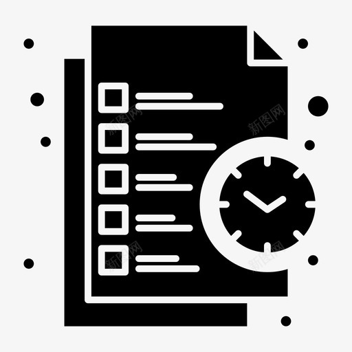 业务文档列表svg_新图网 https://ixintu.com 业务 文档 列表 管理 任务 时间 策略 实心 字形