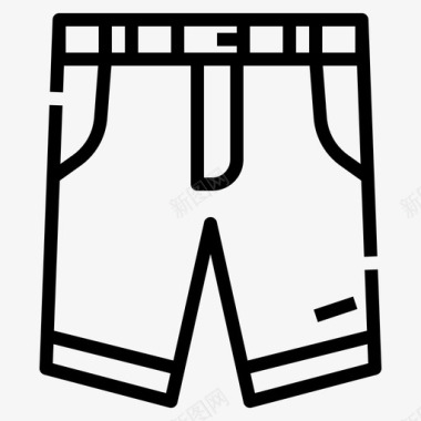 裤子旅行包装6线性图标