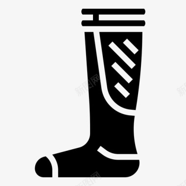袜子足球元素3字形图标