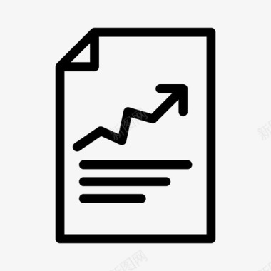 文件增长报告文件表格图标